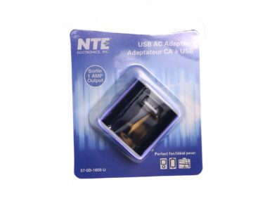 1-PORT USB AC PSU, 5V/1A - 100-240VAC, Folding