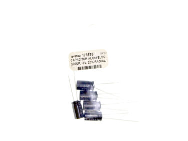Capacitor, 330uF/16V - Elec, 5/pk