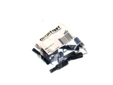 2.5mm Stereo Plug - Plastic, Black, strain relief, Pkg/10