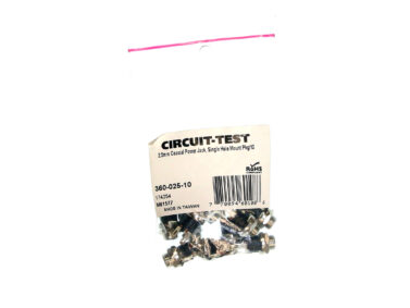 Coaxial 2.5 x 5.5mm Chassis Jack, Metal, Pkg/10
