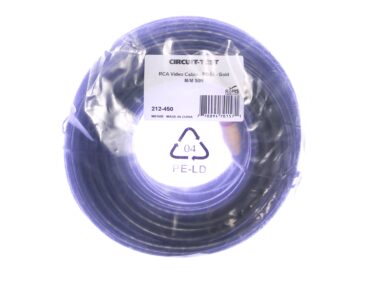 RCA Plug to RCA Plug Video Cable, RG59, Gold 50ft