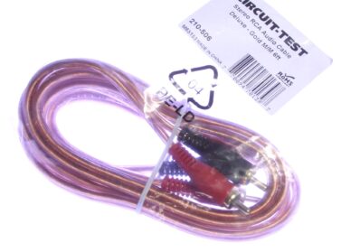2-RCA Plugs to 2-RCA Plugs, Deluxe, Clear Jacket, Gold 6ft