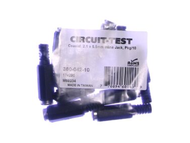 Coaxial 2.1 x 5.5mm Inline Jack, Pkg/10