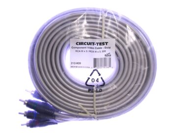 3-RCA Plugs to 3-RCA Plugs, Premium Component Video Cable, Gold 20ft