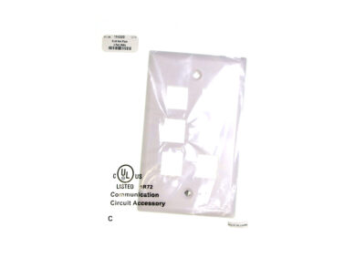 RJ45 Wall Plate - 6 Port, White