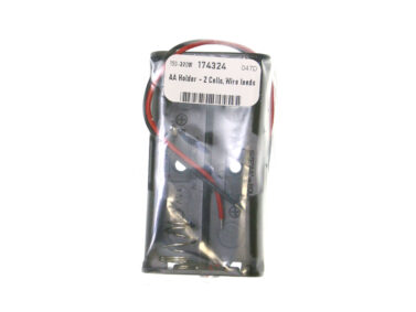AA Holder - 2 Cells, Wire leads