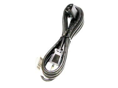3 Conductor - NEMA5-15P to Right Angle IEC320-C13 socket, Black, 18/3SVT, 6ft