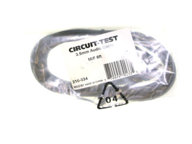 3.5mm Plug to 3.5mm Jack Cable, Nickel 6ft