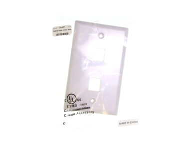 RJ45 Wall Plate - 2 Port, White