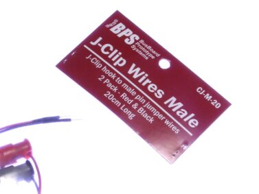 J-Clips to Breadboard Pins, 2/pk