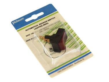 Switch, Rocker, Auto, SPST - RED, 30A/12VDC