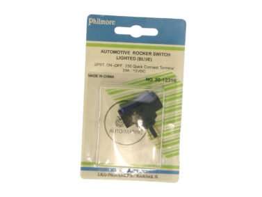 Switch, Rocker, Auto, SPST - BLUE, 30A/12VDC