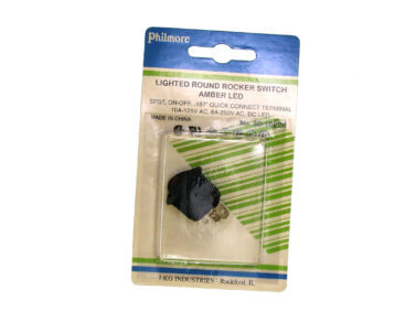 Switch, Rocker, SPST - 12V Illum., Amber