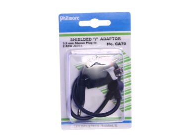 3.5mm Stereo M to 2 x RCA F Adapter