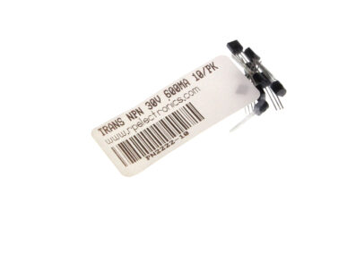 NPN Transistor, TO92, 30V 600mA, 10/pk