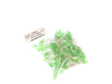LED - 3mm Green Tint - 15mcd, 100/pk