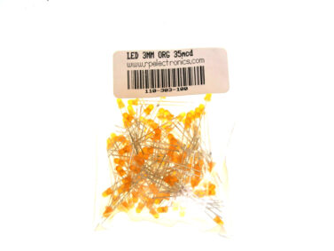 LED - 3mm Orange Tint - 35 mcd, 100/pk