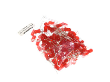LED - 5mm Red, 5mcd, 100/pk