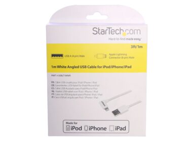 Apple Angled Lightning USB Cable - White, 1M (3.3')