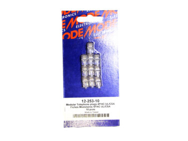 RJ15 4P/4C Phone Plug Module - 7.6x6.6mm, 10/pk
