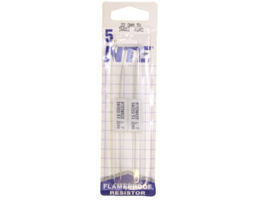 22 OHM, 5W Cermet Wirewound Resistor- 2/pk