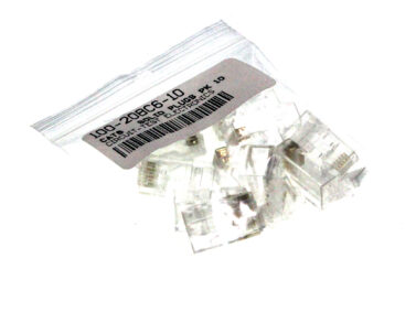 RJ45 Plug, CAT6 - For Solid Core, Gld Plt, 10/pk