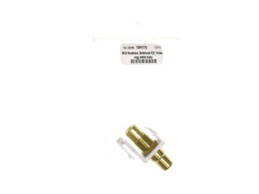 RCA Keystone, Bulkhead F/F, Yellow ring, White body