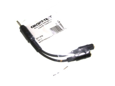 3.5mm Stereo Plug to 2-3.5mm Stereo Jack Y Cable, Gold 5" (Headphone splitter)