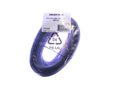 RCA Plug to RCA Plug Video Cable, RG59, Gold 20ft