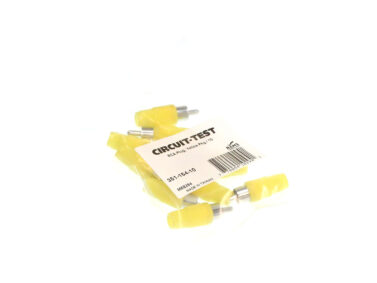 RCA Plug - Plastic 4mm, Yellow, Pkg/10