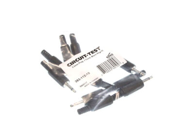 3.5mm Mono Plug - Plastic w/ strain relief, Black, Pkg/10
