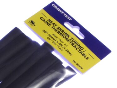 Heatshrink, Black - 3/8" x 4ft, Value Pack of 10