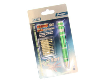 Compact 9-in-1 Screwdriver Set, Philips #000/00/0/1; Slot 2/3, T4/T5/T6