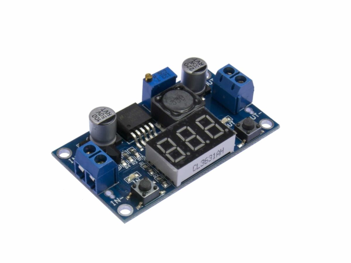 Buck Module Led Buck Converter with LED display - Solarbotics Ltd.