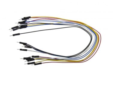 Dupont Male-Male Jumper Wires 300mm (11.8") 22 AWG, 10 Pack