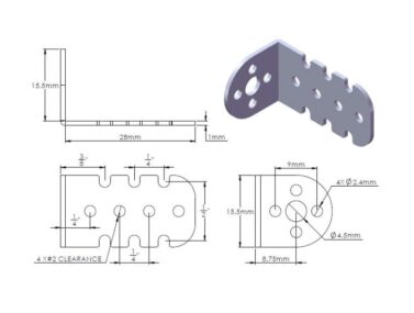 15.5D mm Metal Gearmotor Bracket
