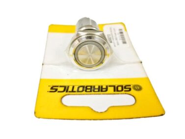 Pushbutton Off/(On) Momentary Switch 16mm, illum Yellow 5V, IP65