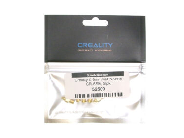Creality 0.6mm, 1.75mm Filament Nozzle - CR6-SE Style, 5/pk