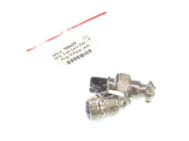 GX12, 3-pin Conn Pair - F Plug, M Panel Jack