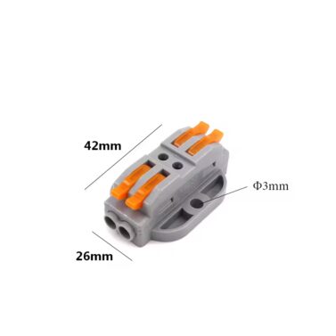 Wire Lever-Lock 2-ch Axial - Mountable, Low-V, 28-12AWG