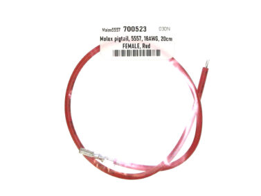 Molex pigtail, 5557, 18AWG, 20cm - FEMALE, Red