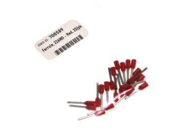 Ferrule, 24AWG - Red, 20/pk