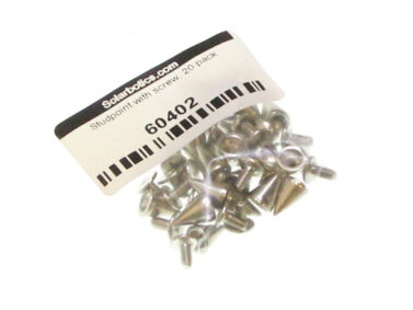 Stud Point and Flat Screw, 6m dia x 10mm tall, 20/pk