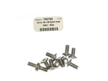 Screw, M4 x 08 Socket-head Wafer - 10/pk