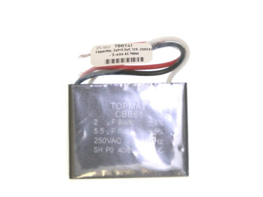 Capacitor, 2uF+5.5uF, 125-250VAC - 3-wire AC Motor