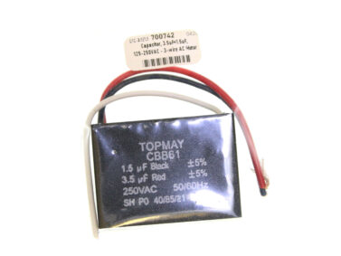 Capacitor, 3.5uF+1.5uF, 125-250VAC - 3-wire AC Motor