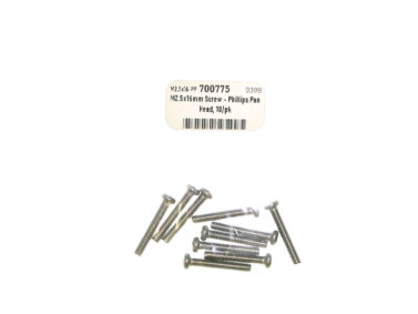 M2.5x16mm Screw - Phillips Pan Head, 10/pk