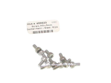 Screw, M3 x 5mm Socket-head - Steel, 10/pk
