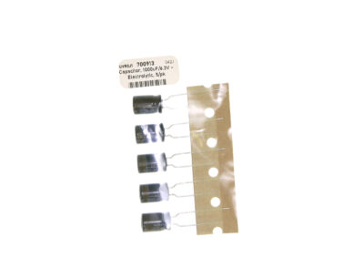 Capacitor, 1000uF/6.3V - Electrolytic, 5/pk