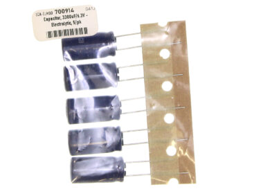 Capacitor, 3300uF/6.3V - Electrolytic, 5/pk